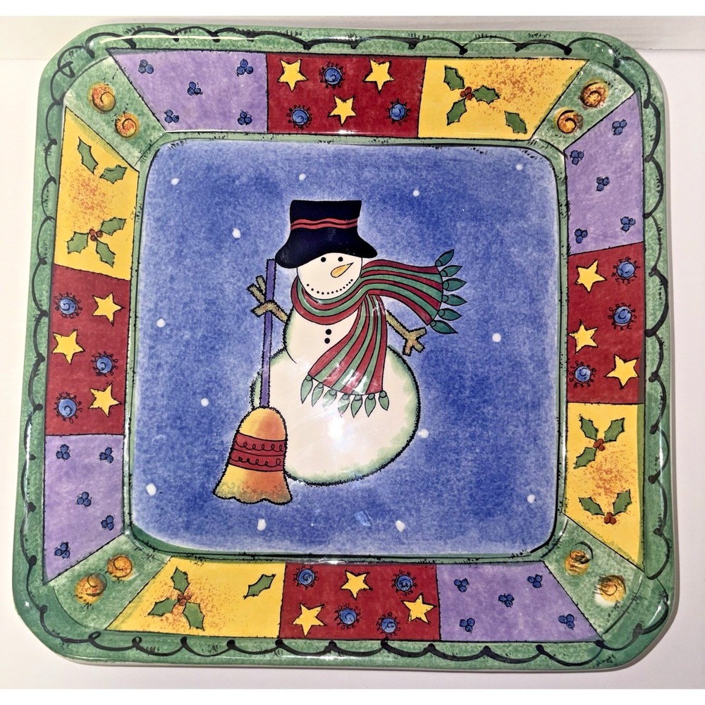 Vintage The Sweet Shoppe Christmas Sango Sue Zipkin Design Cookie Tray Holiday